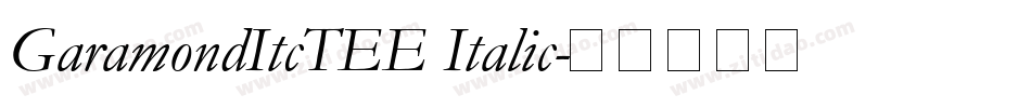 GaramondItcTEE Italic字体转换